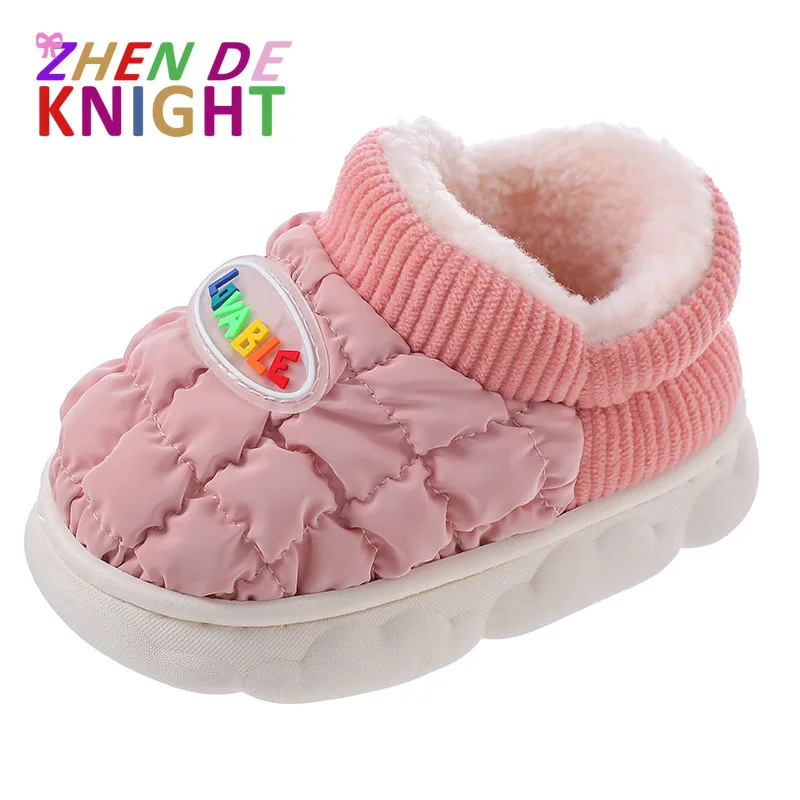 Зимние Новые Симпатичные плюшевые тапочки удобная мягкая подошва простые