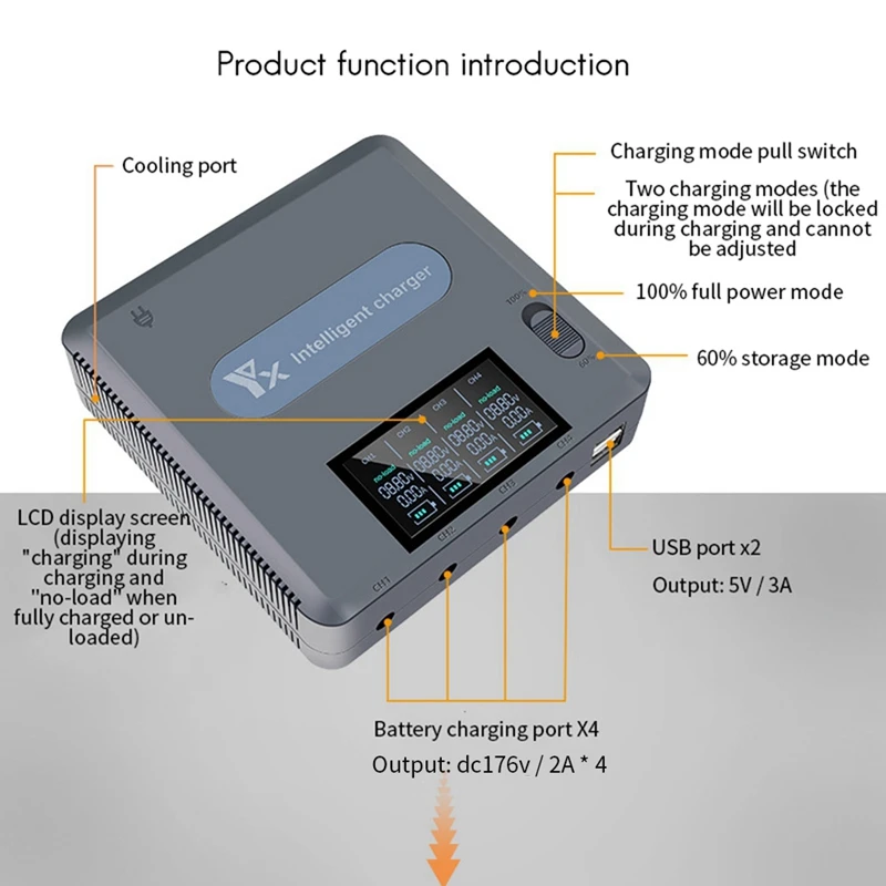Зарядное устройство с цифровым дисплеем 6 в 1 для DJI Mavic 3 концентратор зарядки