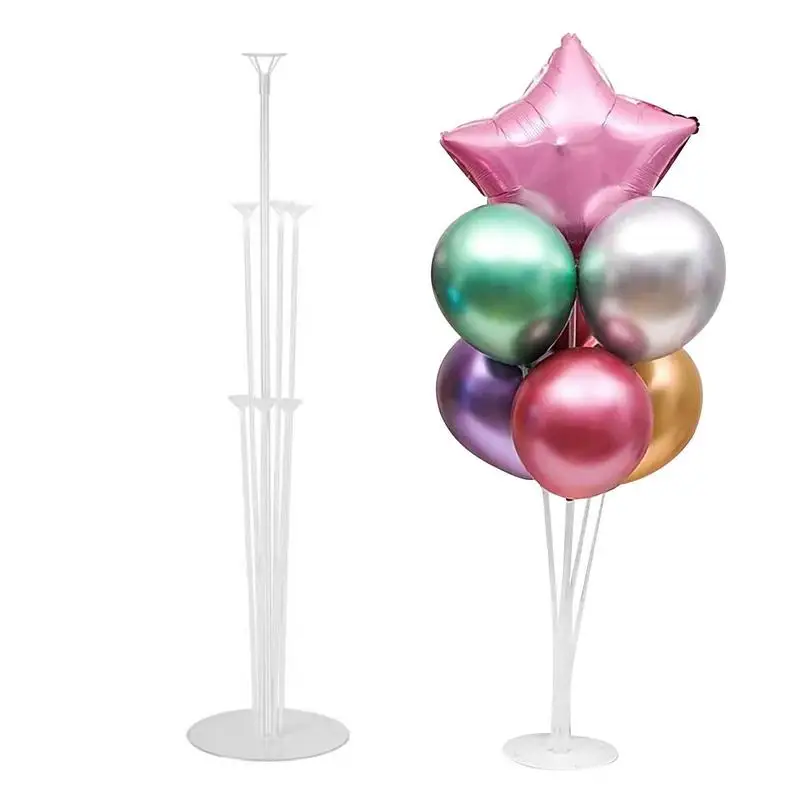 

Набор подставок для воздушных шаров, прозрачные палочки с основанием, держатель для воздушных шаров с основанием для выпускного вечера, Рождества, праздника на открытом воздухе