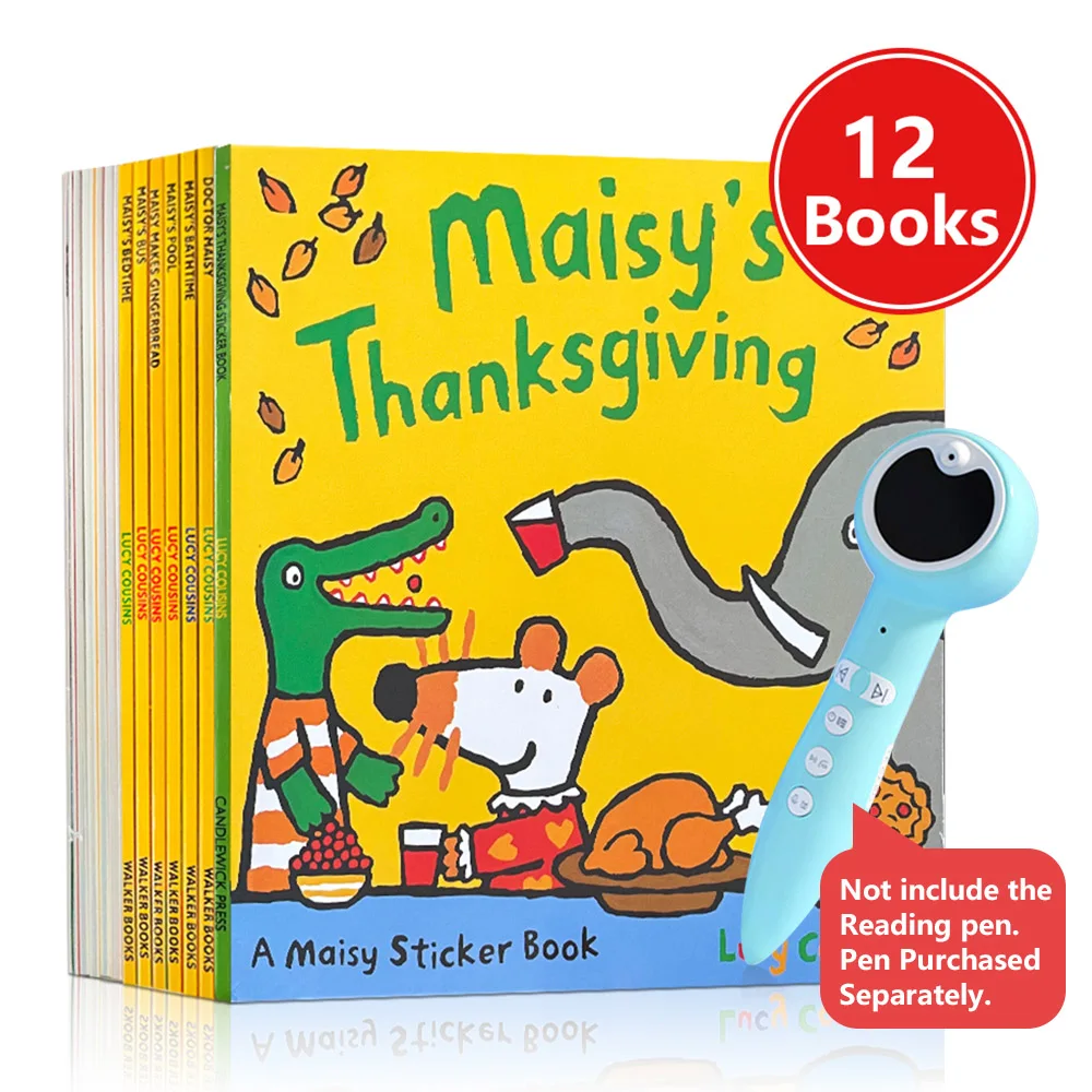 12 книг/набор Maisy Swimbag волнистая мышь англоязычная раскладка книга с изображением
