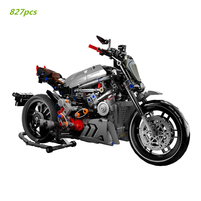 

Высокотехнологичные знаменитые строительные блоки Ducatis 420el для мотоцикла 1:8, Классическая модель автомобиля MOC, Необычные строительные игрушки для детей