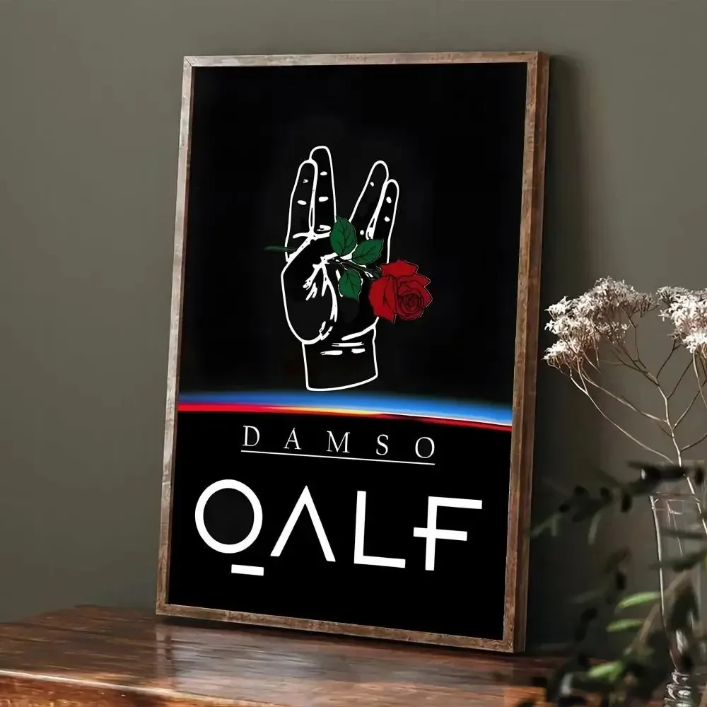 Самоклеящиеся тканевые плакаты Damso Qalf Rapper хорошего качества для гостиной