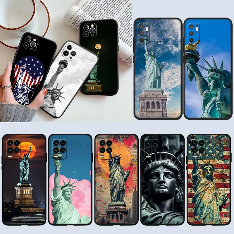Чехол для телефона Статуя Свободы Samsung Galaxy Note 8 9 10 20 Ultra Lite Plus A03 A06 A16 M35 A11 M21 J7 J8 Prime Pro