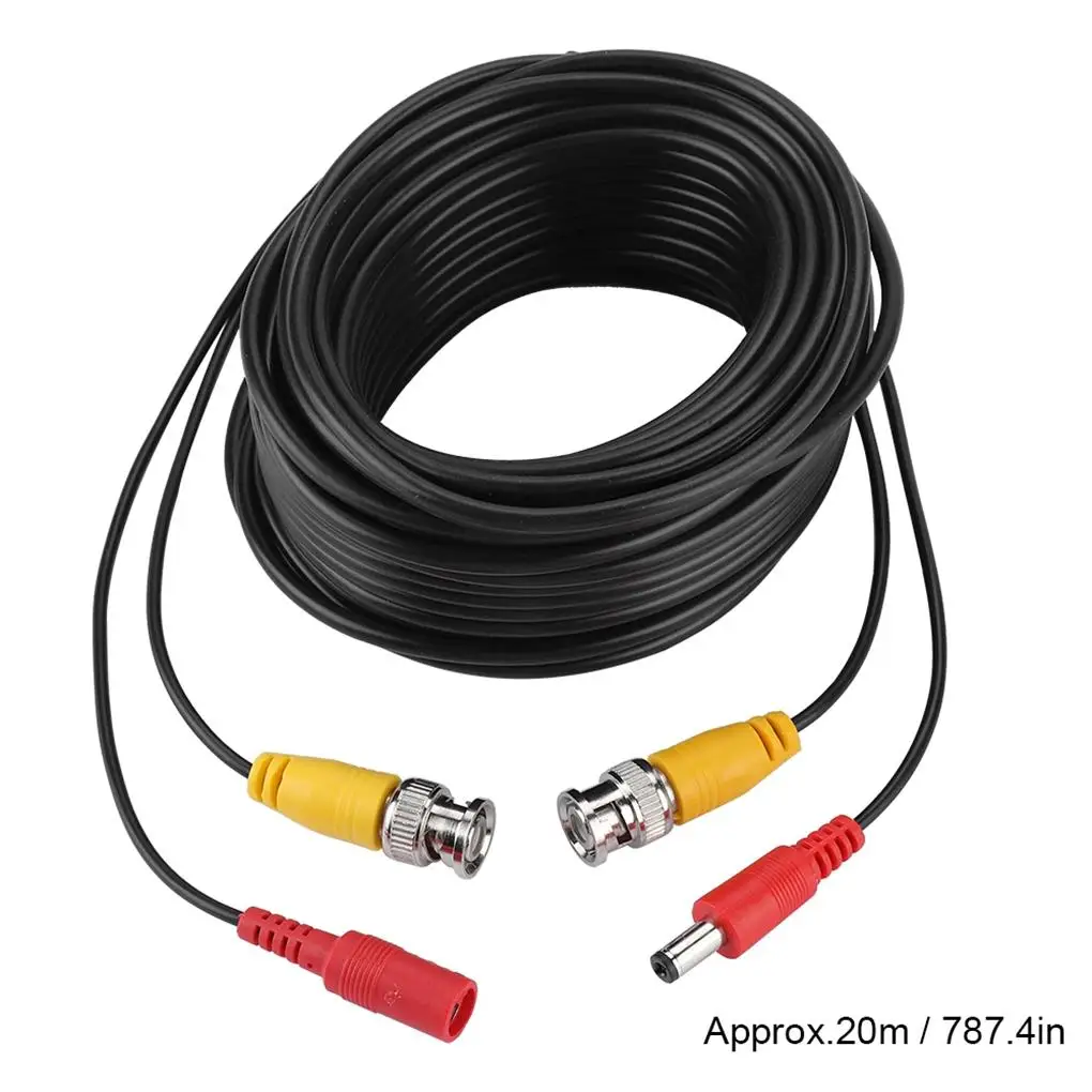 

BNC + 2,1 мм DC Удлинительный кабель CCTV Видео коаксиальный кабель для коммерческих жилых помещений (20 м)