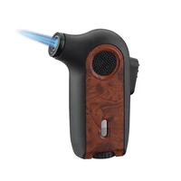 blue flame mini torch cigar lighter visible window windproof high temperature lighters free shipping