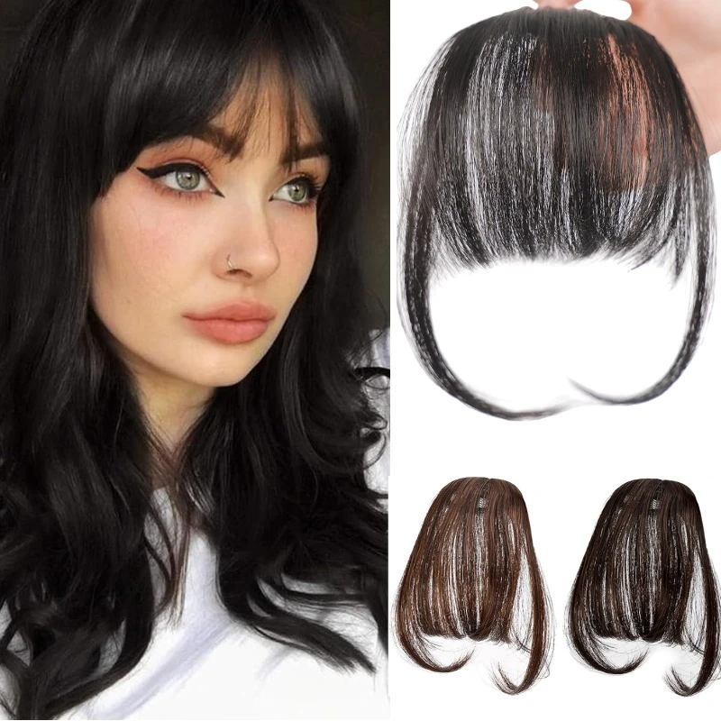 Женские Искусственные воздушные челки наращивание волос для девочек