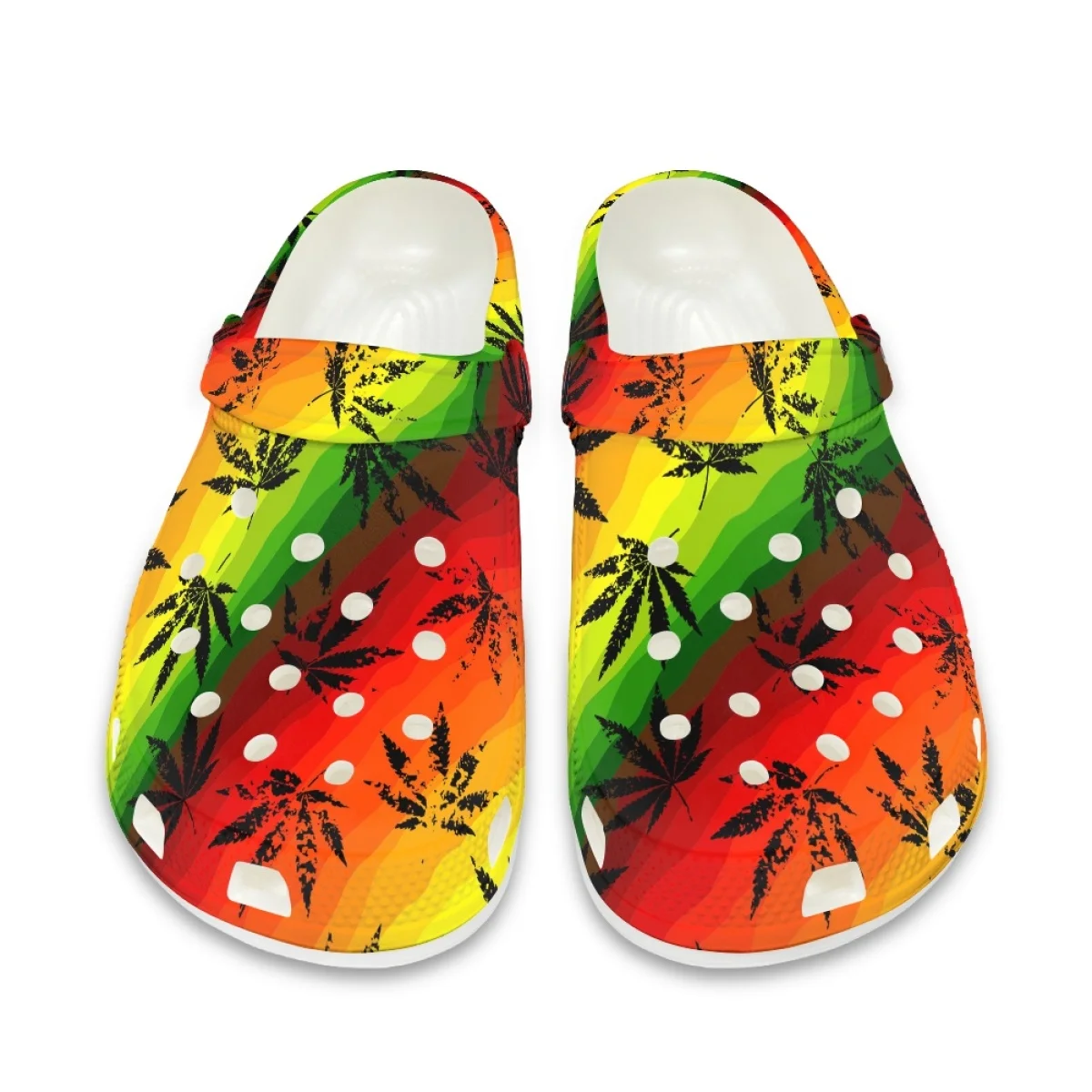 

Gradien Color Maple Leaf Creative Printed New Fashion Women Sandals Flats Basketball Boys Sports Shoes Breathable Slippers Gifts