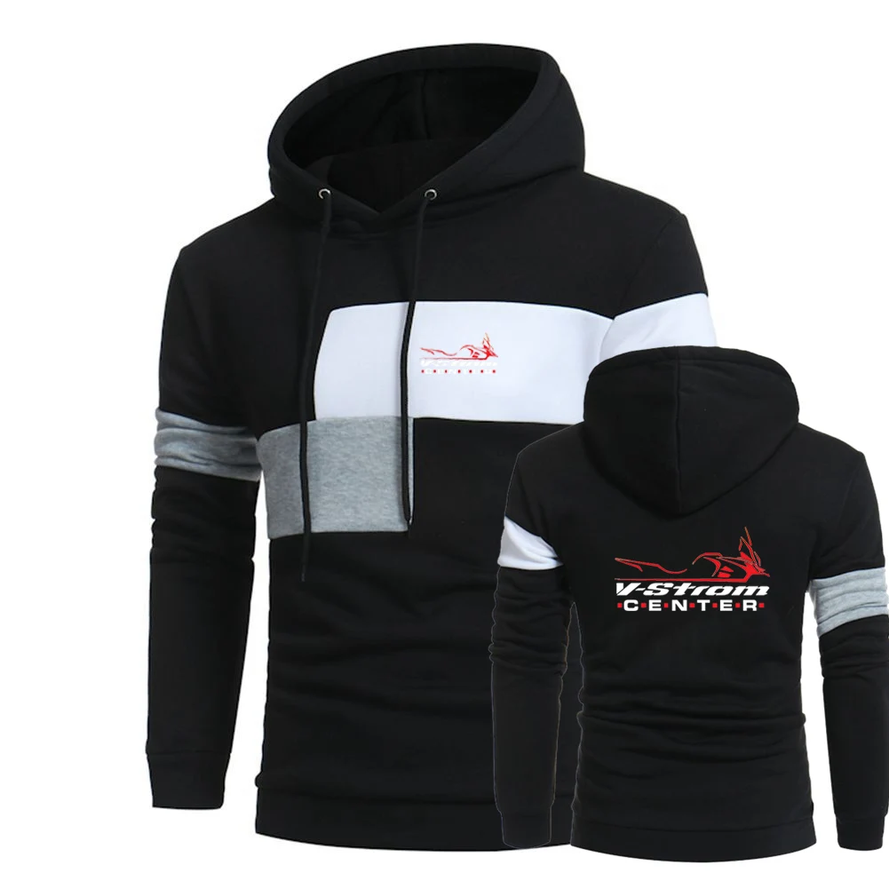 

V strom Dl1000 Dl650 Adventure Motorcycle 2022 Men's New Long Sleeve Splicing Three Hoodie Casual Harajuku Harajuku Pullover Top