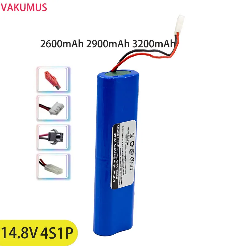 

18650 14.8V4s1p Battery Pack 2600mAh2900mAh3200mAh High Quality Replacement Battery for Xiaomi Sweeper Accessories Spare Battery