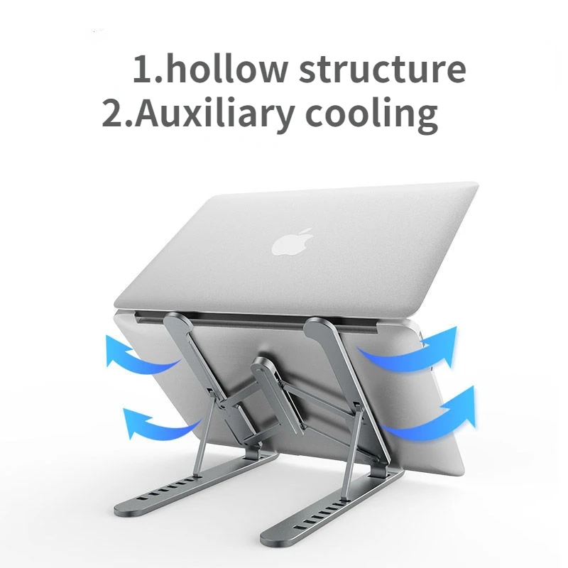

Складная подставка для ноутбука, портативный держатель для ноутбука, регулируемый подставка, охлаждающий кронштейн, аксессуары для ноутбу...