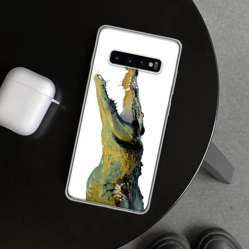 Чехол для телефона с изображением крокодила Samsung Galaxy S23 S24 S25 Ultra S20 S21 FE S22 Plus S10 +