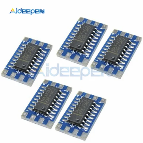 5 шт. последовательный порт Mini RS232 в TTL преобразователь модуль плата MAX3232 115200 бит/с постоянного тока 3-5 В для Arduino