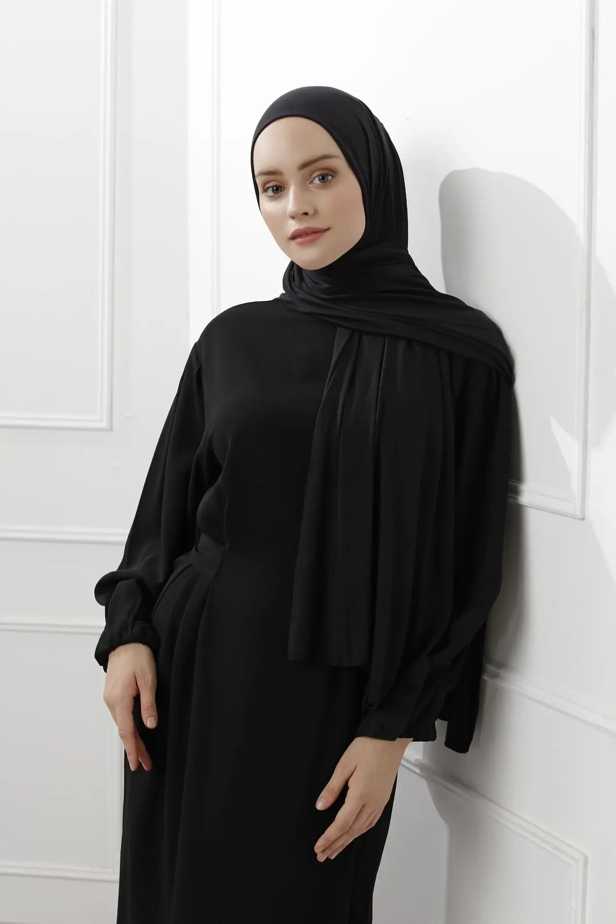 

Women Black Shawl combed mercerized Women 2021 Fashion Hijab
