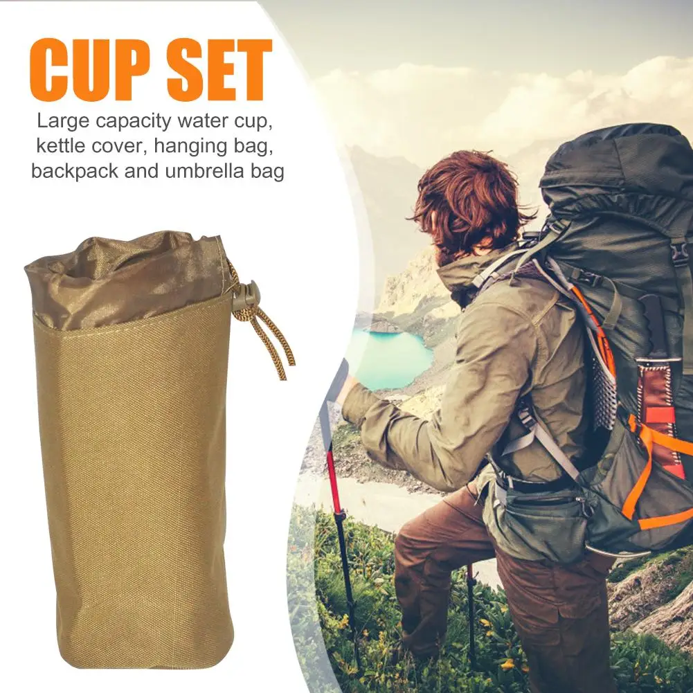 

Прочная сумка для бутылки с водой, многофункциональные портативные сумки для кемпинга на открытом воздухе, походов, чайник, сумка для бутыл...