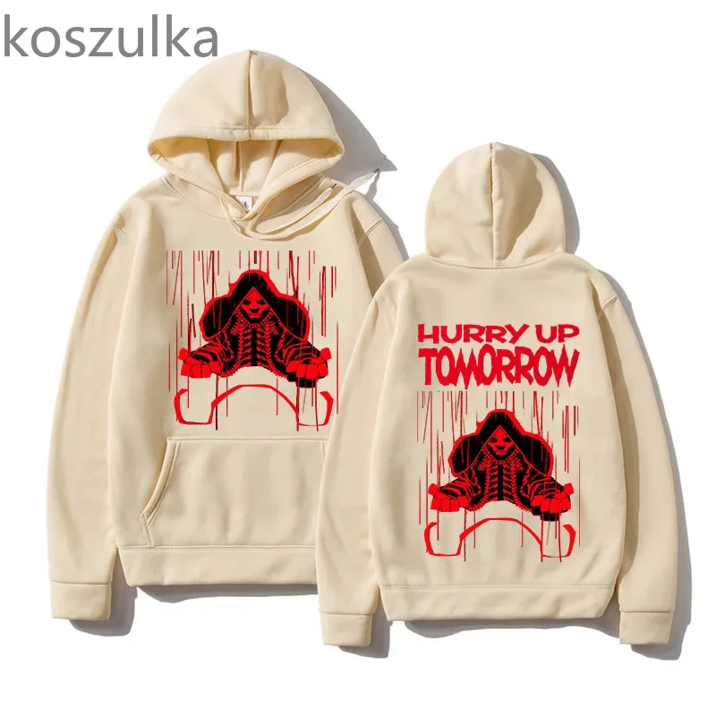 Hurry Up Tomorrow Tour Hoodies Autumn Winter New Two Sides Clothing Gothic Trends Sweatshirt Rock Band Fashion Unisex Pullovers