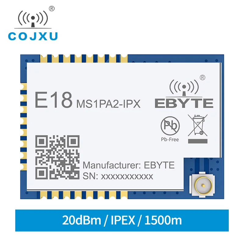 

ZigBee CC2530 модуль 2,4 ГГц сетевая сеть cojxu E18-MS1PA2-IPX 20 дБм PA LNA 2,4G IoT SMD IPEX SoC беспроводной модуль приемопередатчика