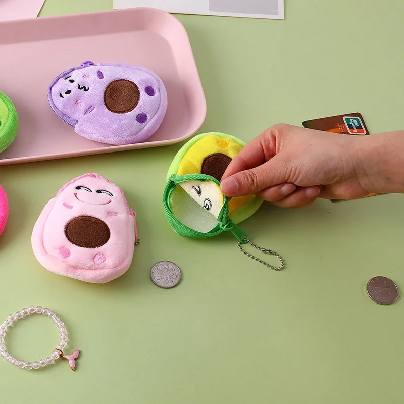 Милый маленький кошелек для мелочи плюшевый Кошелек подвесной ключей наушников