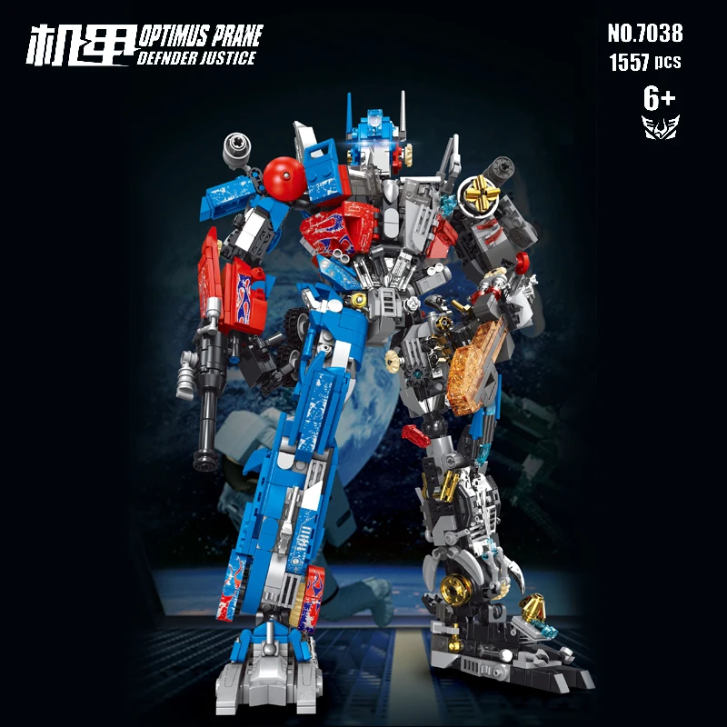 

2022 1557pcs New Building Block Optimus Prime Classic Commander Deformation Robot Model Action Robot Boy Toys Gift For Children