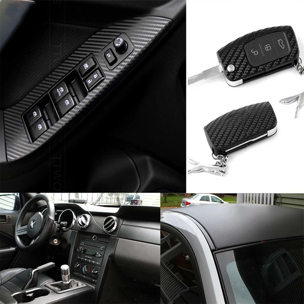 

50cmx127cm 3D Carbon Fiber Vinyl Car Wrap Sheet Roll Film Car Stickers and Decal Motorcycle Auto Styling Accessories Automobiles