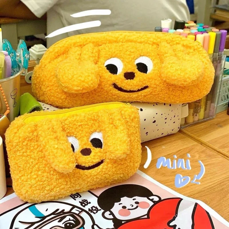 

Funny Expression Puppy Dog Coin Purse ncil se Korean rtoon Cute Sand rving Plush Stora Small Bag