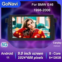 gonavi android 11 0 car radio for bmw e46 1998 2006 multimedia video player 2din 4g wifi gps navigation carplay dvd head unit