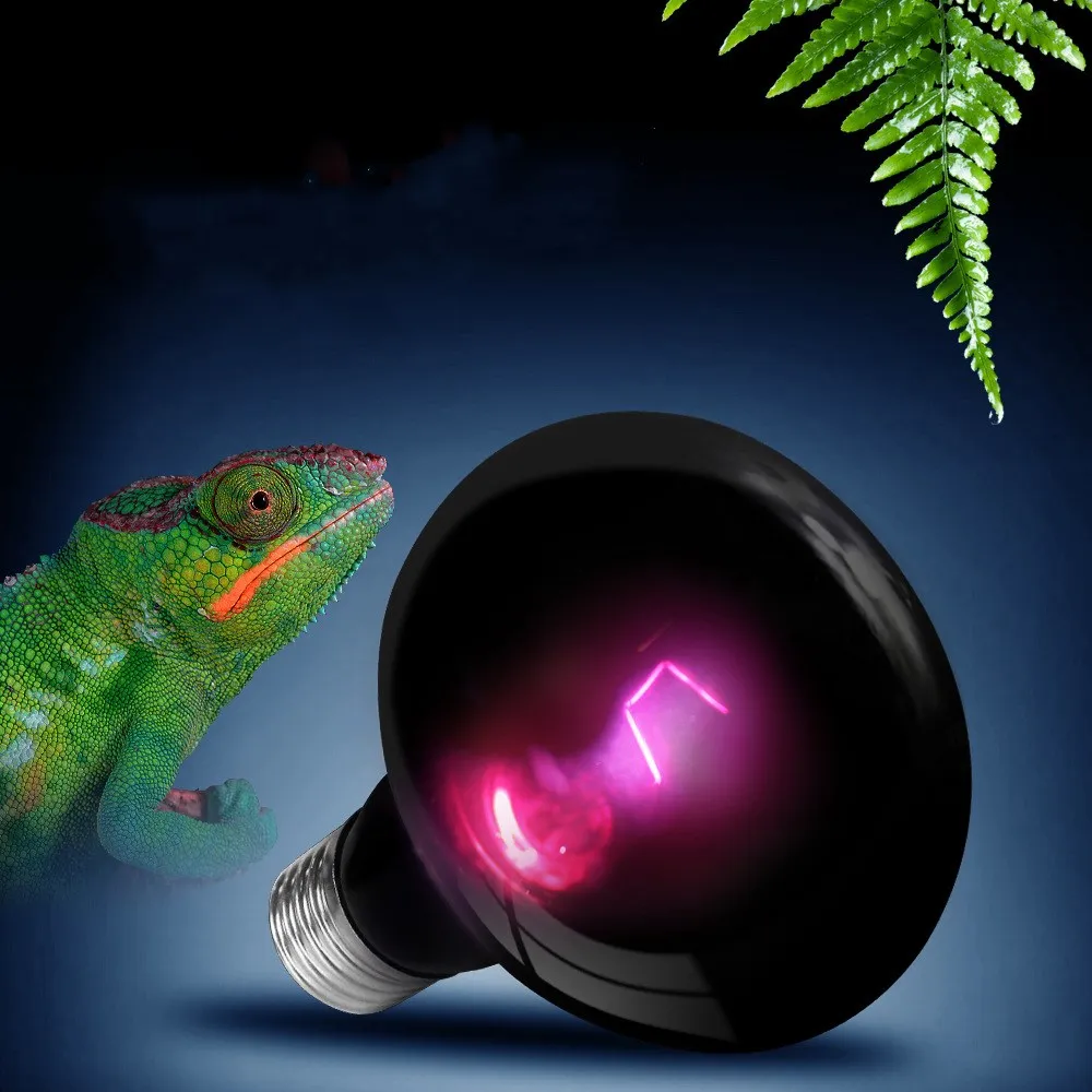 

25-100W Reptile UVA Infrared Moonlight Heat Lamp Terrarium Heat Bulb Basking Spot Bulb for Reptile like Lizard Chameleon