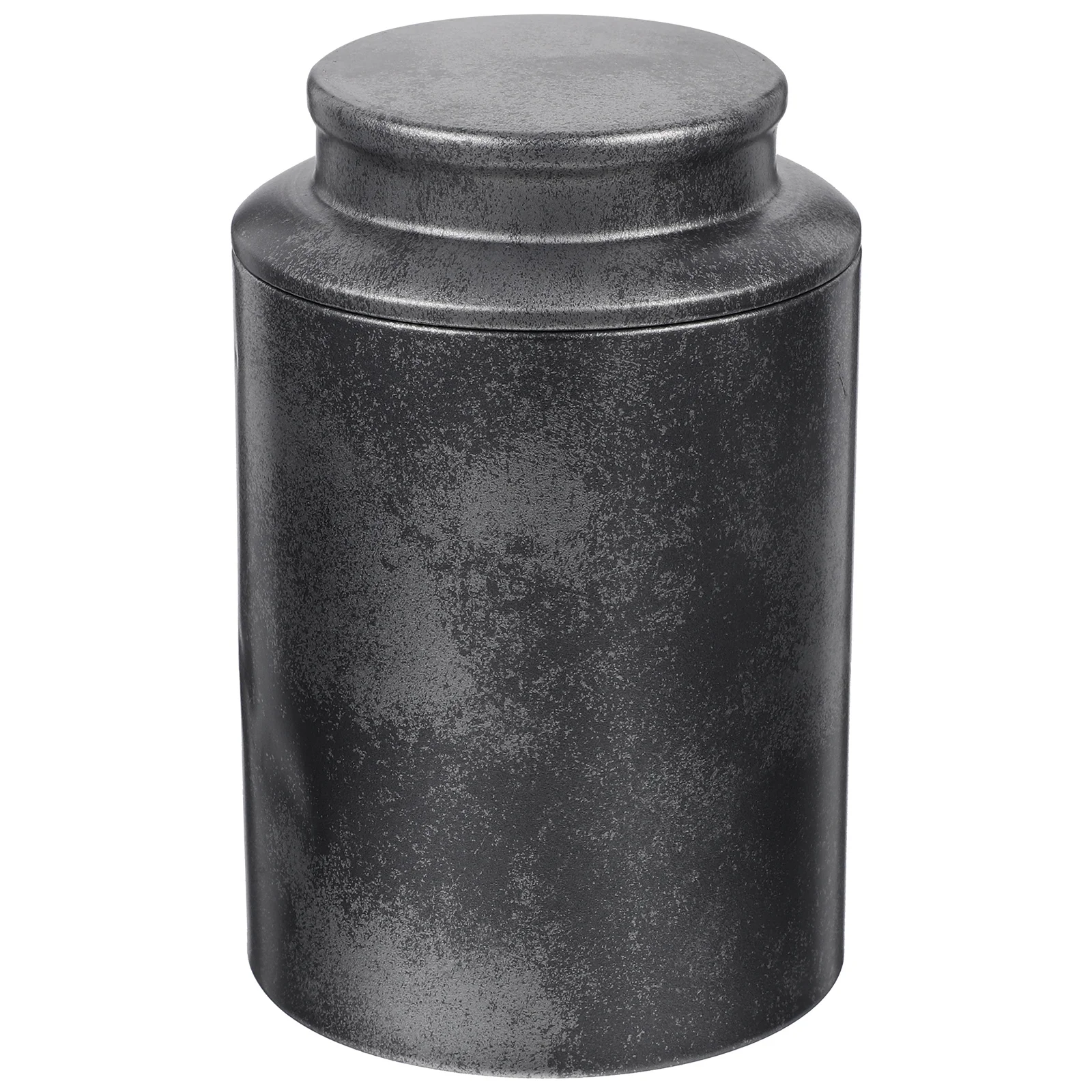 

Tinplate Tea Canister Airtight Lid Food Storage Container Loose Leaves Leaf