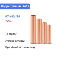 gt series pickled copper crimp terminal gt 150185mm cold pressed cable joint tube small terminals pipe wire connectors 1 pcs