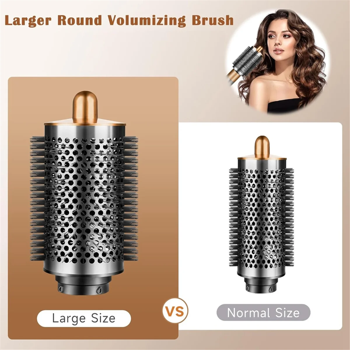 Большая круглая объемная щетка для насадок Dyson Airwrap пушистая и укладки