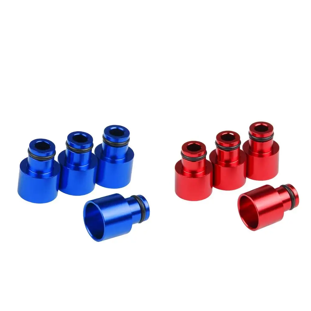 

8 Pieces Aluminum Fuel Injector Adapters For RDX Blue Red