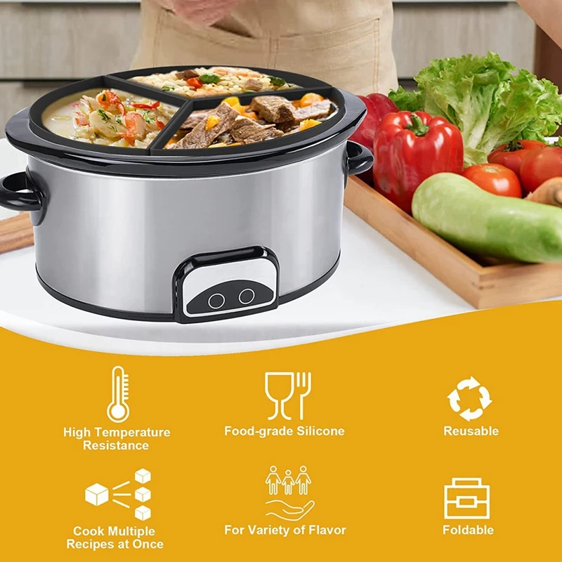 Вкладыши для мультиварки ABHG на 8 литров — силиконовая вставка-разделитель