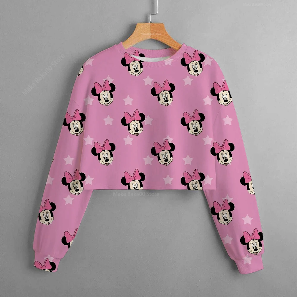 Купи Autumn and winter new Disney Mickey and Minnie cartoon casual sweatshirt printing short hoodie sweater cute girls models за 180 рублей в магазине AliExpress