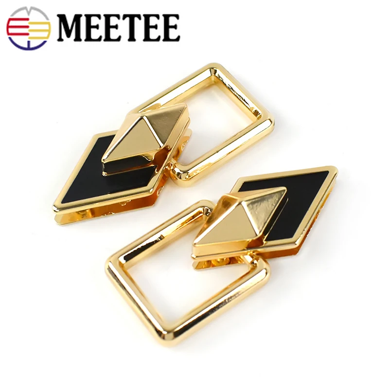 

5/10 шт Meetee 23*53 мм металлическая ручка для сумки, пряжки, кольца, сумки, боковая пряжка, багажная застежка, аксессуары для украшения винтов