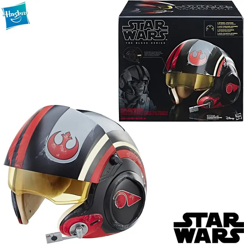 

Star Wars Genuine Hasbro The Black Series Poe Dameron 1:1 Scale Electronic X-Wing Pilot Helmet The Roleplay Adult Collectible