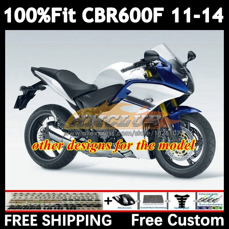 Фото OEM-обтекатель для HONDA CBR 600 F 600F CBR600 F4i 54 No 2 CBR600F 11 12 13 14 белый красный CBR600F4i 2011 2012 2013 2014 Инъекция №5