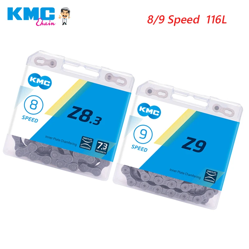 

KMC Bicycle Chain Z8.3 Z9 Road Mountain Bike Chain 6/7/8/9 Speed Velocidade Corrente Cadena Bicicleta for Shimano SRAM Bike Part