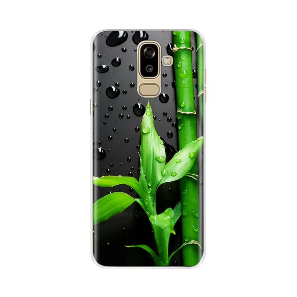 Чехол для Samsung Galaxy J6 искусственный силиконовый бампер из ТПУ прозрачный защитный