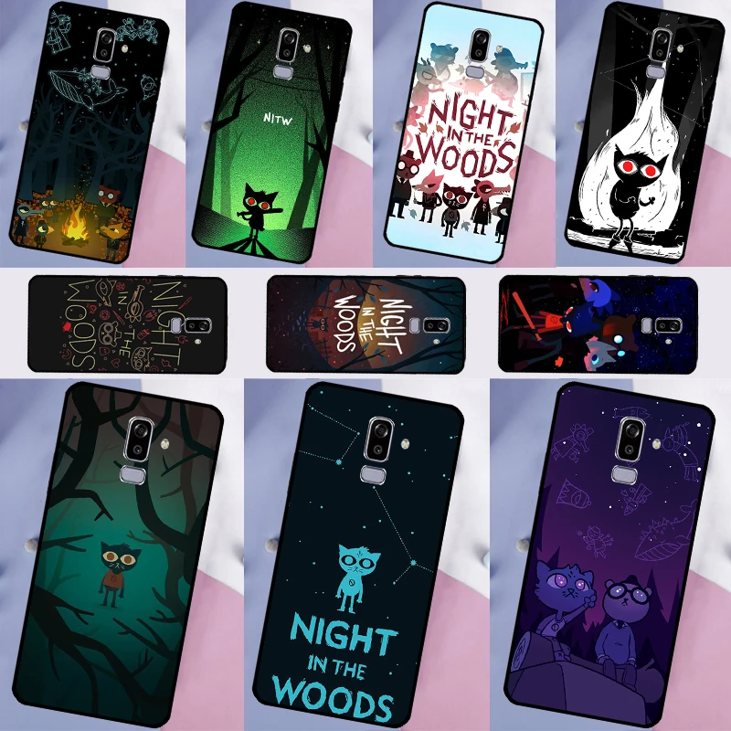 Cat Game Night In The Woods Case For Samsung Galaxy A3 A5 2017 J1 J3 J7 J5 2016 A6 A8 A7 A9 J8 J4 J6 Plus 2018 Fundas