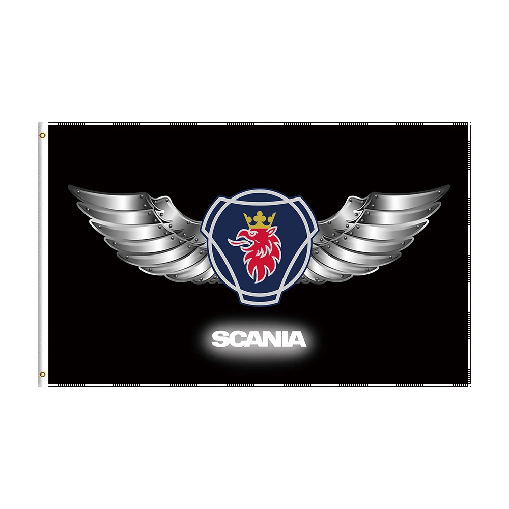 

3x5Ft Scanias флаг гоночный автомобиль печатный баннер для декора