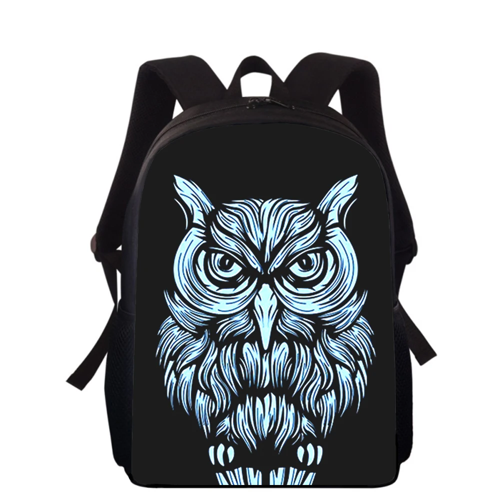 animal owls 15” 3D Print Kids Backpack Primary School Bags for Boys Girls Back Pack Students School Book Bags