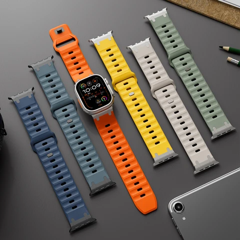 Силиконовый ремешок CRESTED для Apple Watch Ultra 2