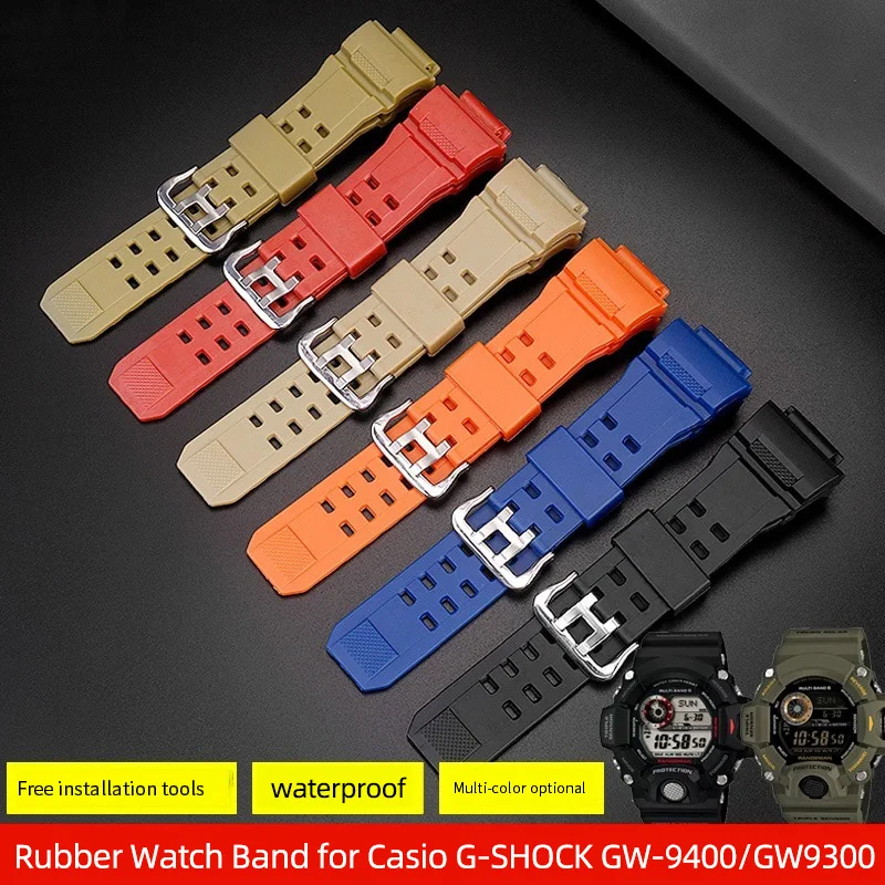 Резиновый ремешок для часов Casio G Shock GW9400 GW 9300 G-9200 камуфляжный цветной
