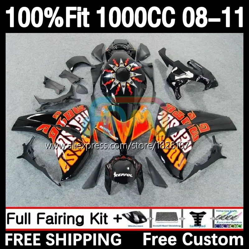 

OEM Fairing For HONDA CBR1000 CBR 1000 RR Repsol orange CC 1000RR 37No.8 CBR1000RR 08 09 10 11 2008 2009 2010 2011 Injection Kit