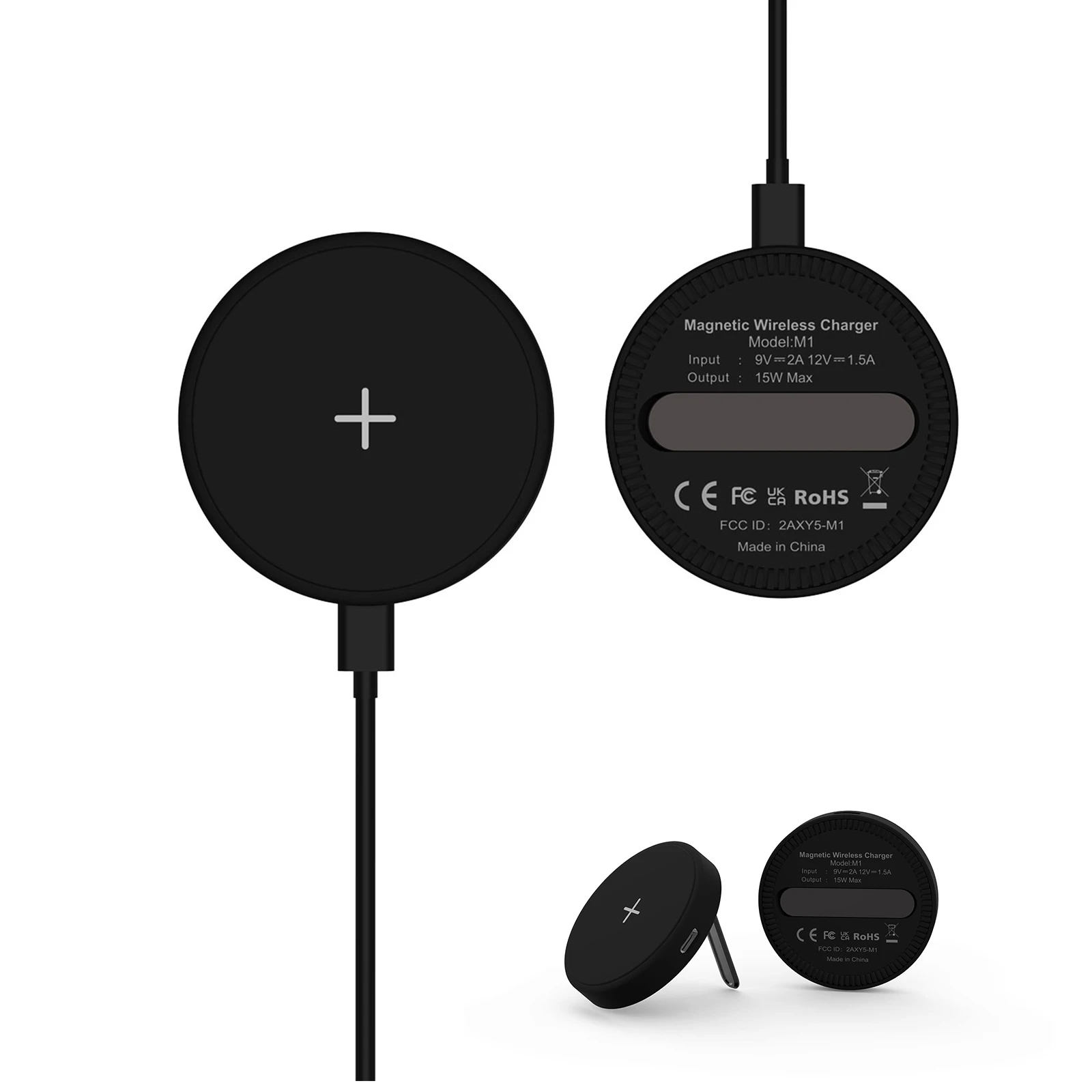 

15W Magnetic Wireless Charger for iPhone 12 13 Pro Max Mini Fast Charge Qi Wireless Charger Pad with Phone Holder For iPhone 13