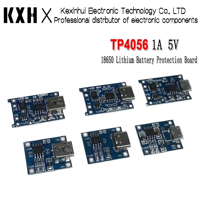 Защитная плата TP4056 5 в 1A 18650 для литиевого аккумулятора зарядный модуль типа