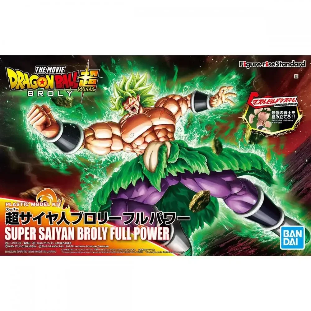 В наличии оригинальная Bandai Dragon Ball Super Figure-rise Standard FRS Broly Full Power Anime Action Figure в сборе