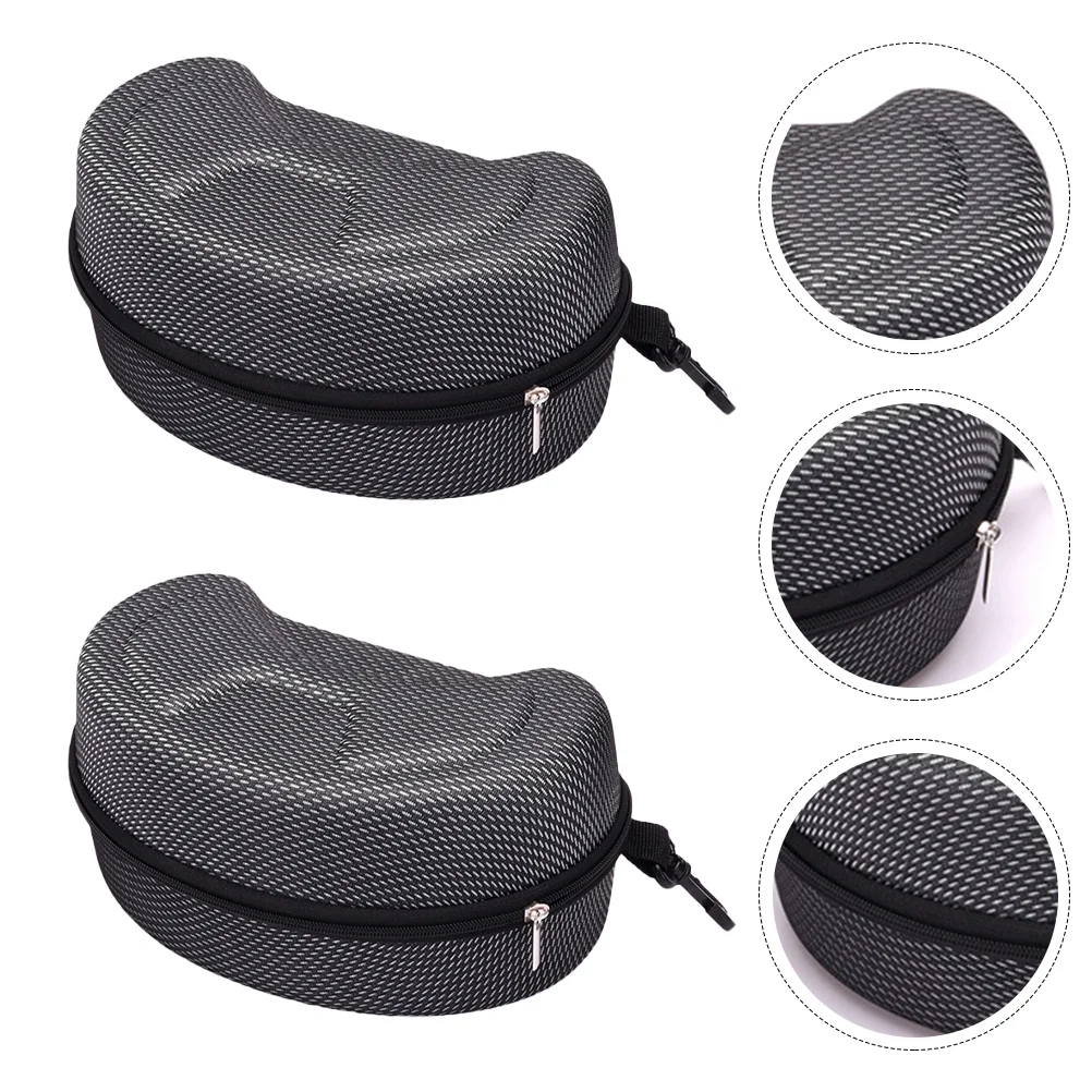 

2 Pcs Glasses Case Eva Hard Case Sunglasses Storage Organizer Snow Goggles Case Swimming Goggle Bag Cycling Glasses