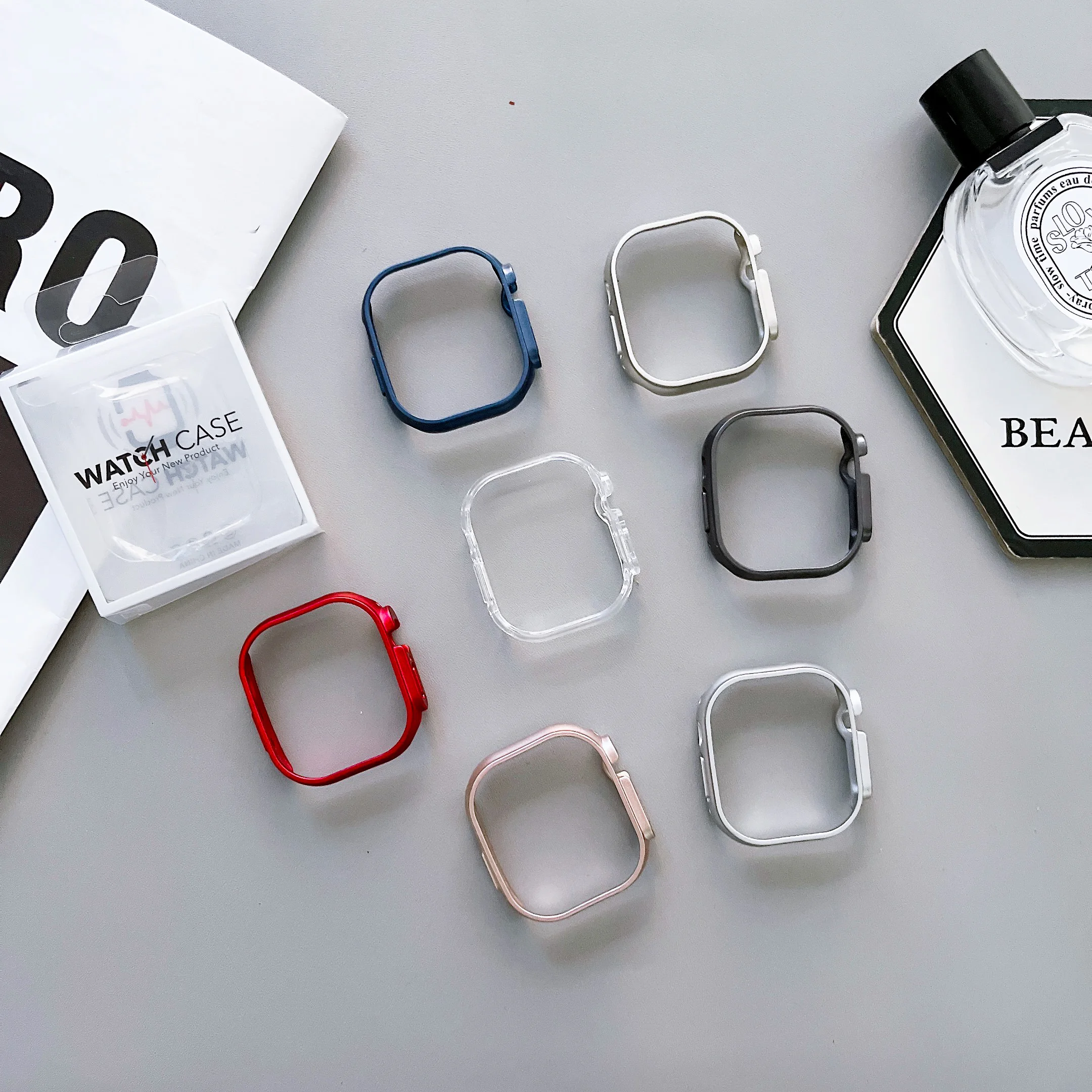 Cover For Apple Watch Series Ultra 49MM Case Cutout Watchcase Bumper Protective Case For Apple Watch 49MM PC Frame Accessories