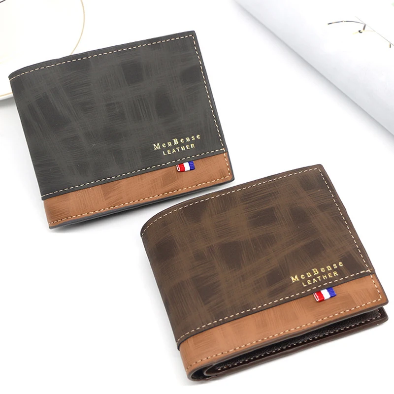 Мужской кошелек Bense держатель для карт мелочи мужской короткий с принтом сумочка