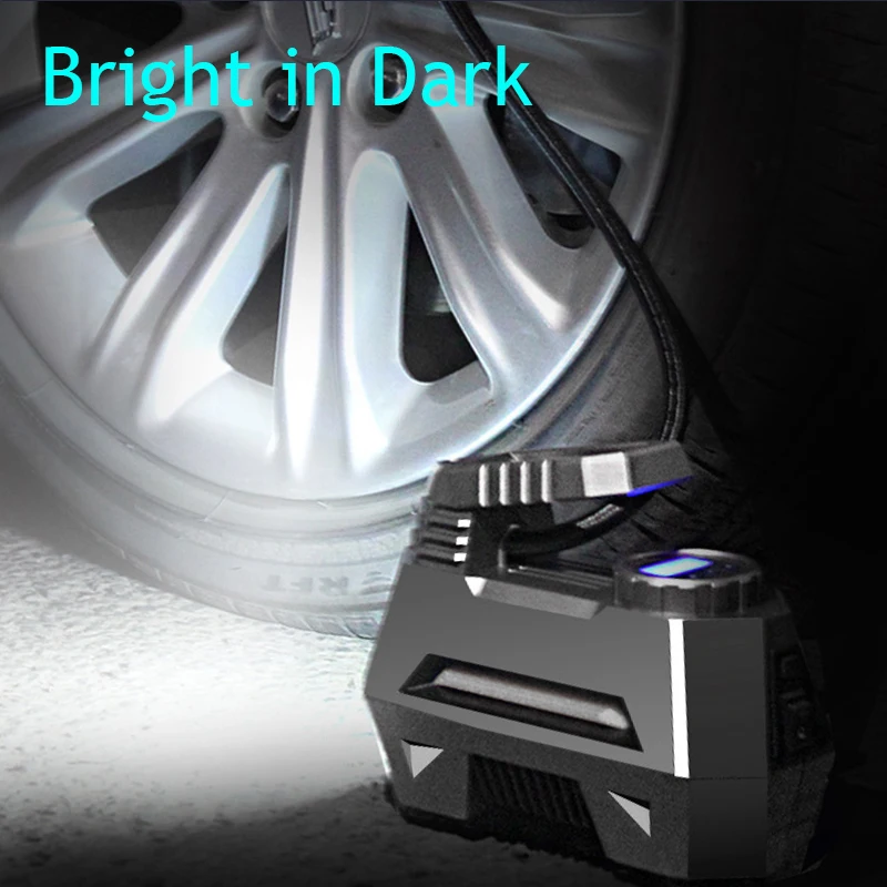 Portable Air Compressor Tire Inflator - Car Pump With Digital Pressure Gauge (150 Psi 12V DC) Bright Emergency Flashlight | Автомобили и